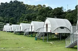 Outdoor Semi-Dome Igloo Camping Tent - Geodesic Dome Glass Sphere Tent Bubble House