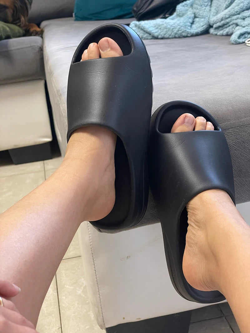 Litfun Fashion Summer Men Slippers Classic Thick Sole Coconut Shoes Women Casual EVA Flat Slippers Unisex Outdoor Beach Sandals