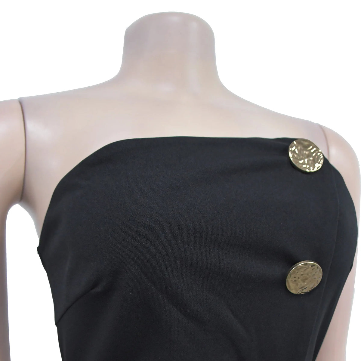 Sexy Backless Strapless Jumpsuit Summer Women Fashion Solid Button Sleeveless Slim Fit Wrap Hip Jumpsuits Elegant Office Romper
