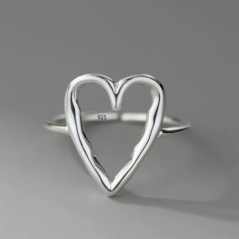 VENTFILLE 925 Sterling Silver Irregular Ring for Women Geometry Versatile Minimalism  Accessories Jewelry Gift Dropshipping