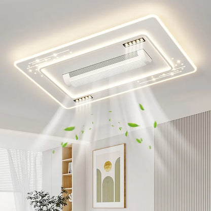 Modern LED Leaf Free Ceiling Fan 6-speed Ceiling Light Remote Control Living Room Bedroom Children's Room Fan Light Home Lightin