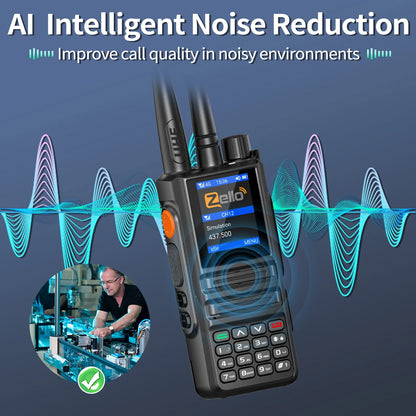 ABBREE GP-889 Walkie Talkie Dual Mode POC Network Radio ZELLO Global UHF Bluetooth WIFI Android 2/3/4G Type-C Ham Radio Hunting