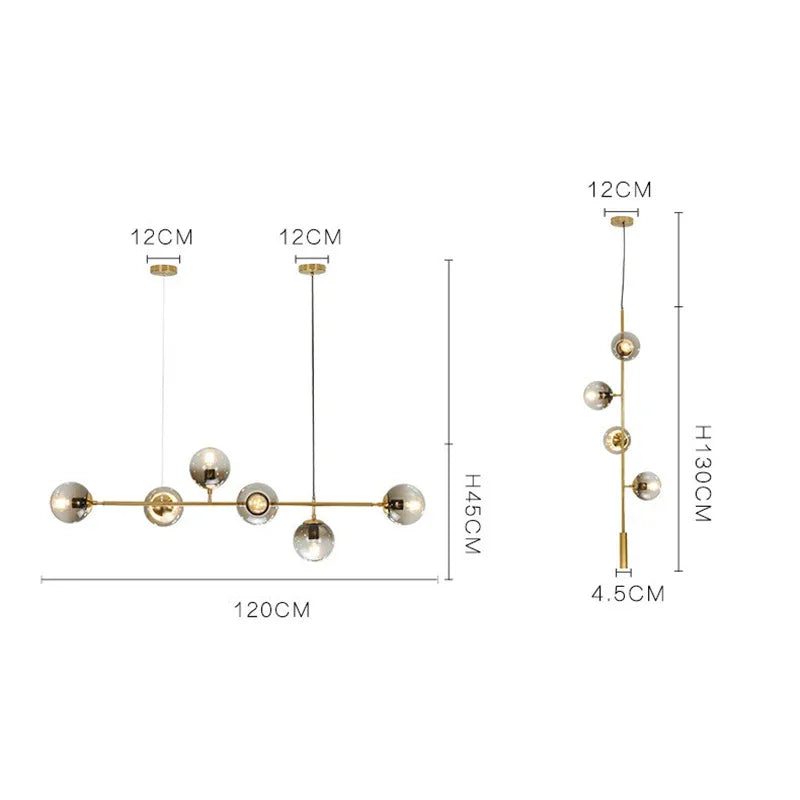 Northern Europe Dining Room Chandeliers Designer One Character Long Strip Pendant Lamp Decoration Maison LED Lights