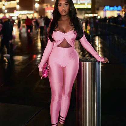 Sexy Off the Shoulder Birthday Jumpsuit for Women Night Club Outfit Party Hollow Out Ruched Skinny Long Sleeve Rompers Full Body