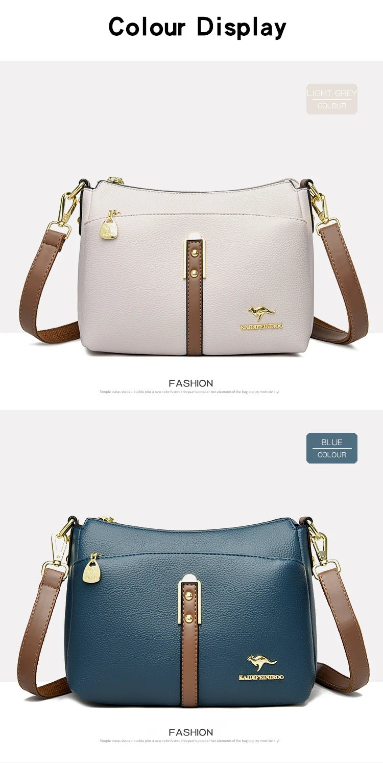 Genuine High Quality Soft Leather Women's Handbag Trend Designer Female Crossbody Bag Casual Shoulder Messenger Handbags 2025