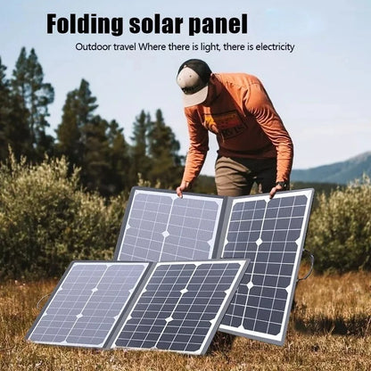 Solar Panel Kit Complete Outdoor 1000W Foldable Solar Power Station Portable Generator Charger 18V for Car Boat Caravan Camping
