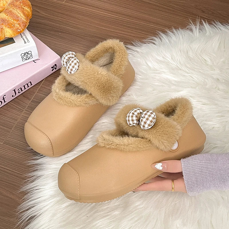 Lady Wearing Winter Casual Anti-slip Creative Cotton Shoes