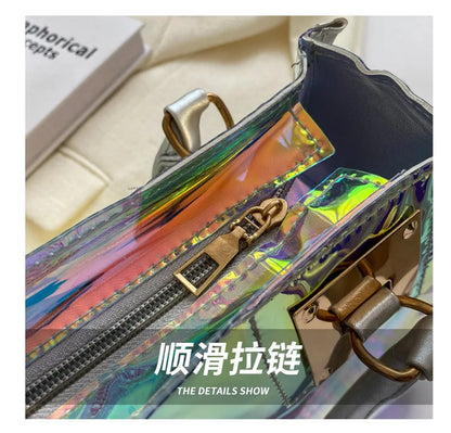 Fashionable Plastic Dazzling Colors Casual Crossbody Bags for Women Ladies Luxury Designer Tote Handbags Travel Shoulder Bag Sac