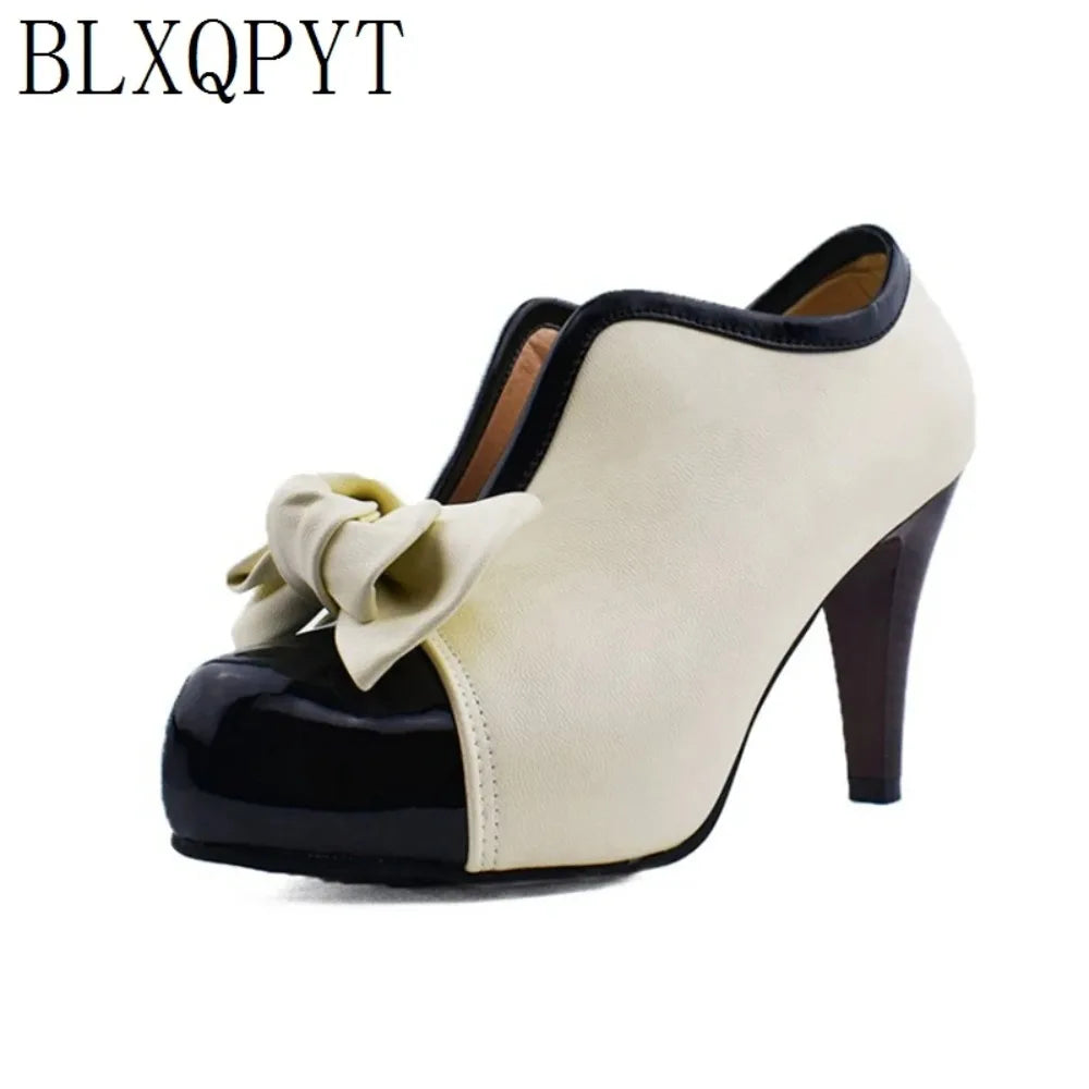 BLXQPYT New Luxury Ladies Shoes Large Size Sale 34-48 Apricot New Women Designers Pumps Platform High Heels Party Shoes SM-56-1