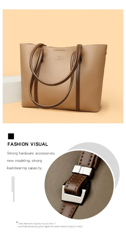 Large Capacity Shopping Bag for Daily Commuting Hand Bags Luxury Shoulder Bags High Quality Pu Leather Hnadbags Caual Tote Sac