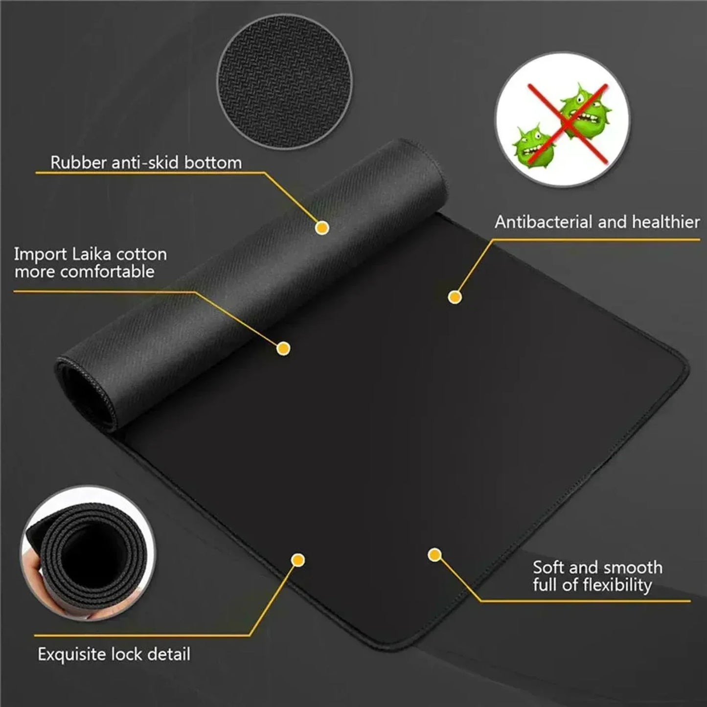 Spaceship Pattern Desk Mat, Elegant Office Desktop Decoration, Non-Slip Waterproof Gaming Mouse Pad, Perfect Gift for Friends