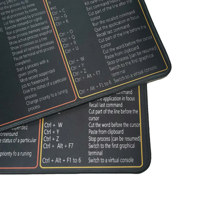 Linux Commands Line Mouse Pad Rubber Keyboard Mouse Carpet Anti-slip Gamer Mouse Mat Laptop Mousepads With Black Stitched Edge