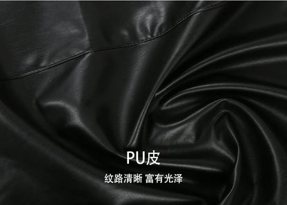 Nerazzurri Extra Long Red Black Pu Leather Trench Coat for Women with Gold Button Double Breasted Luxury Elegant Chic Overcoat