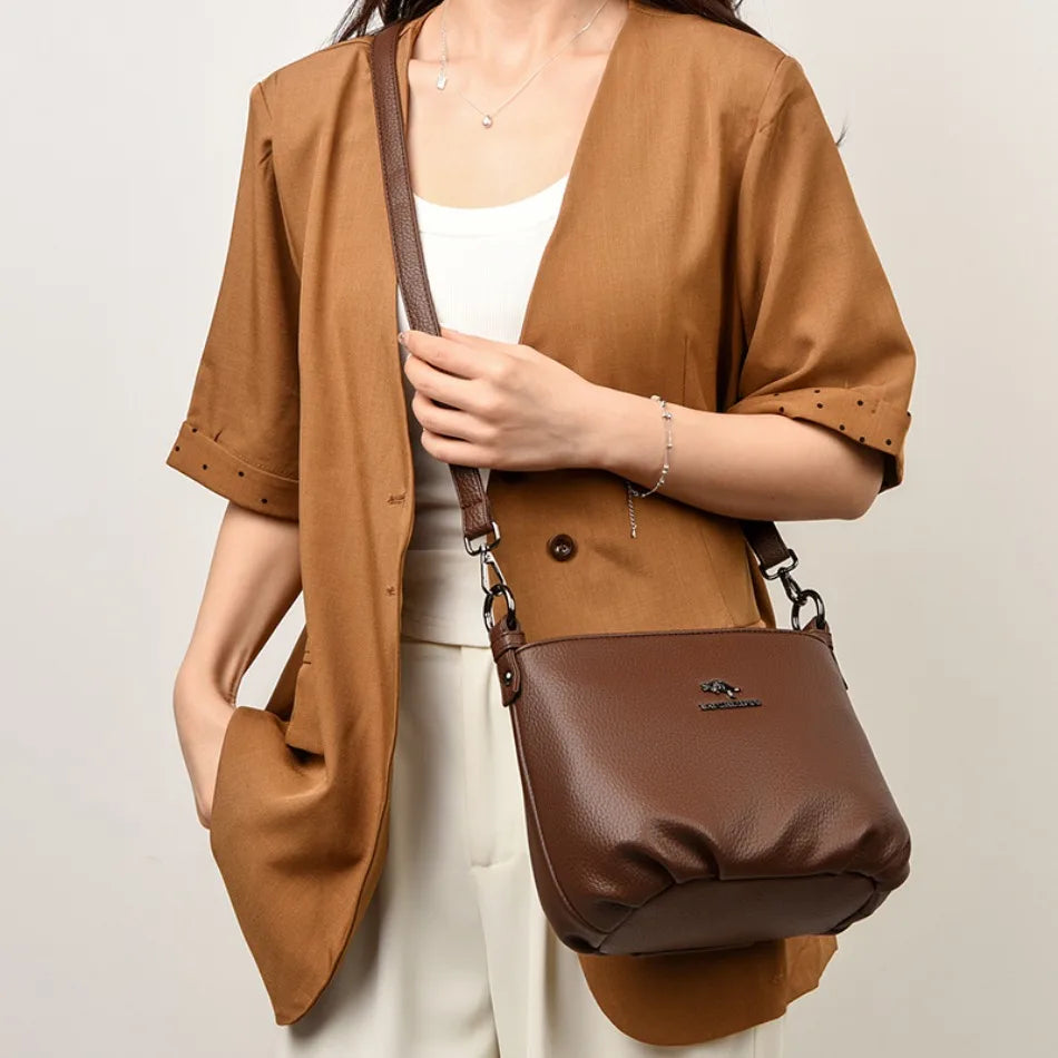 Luxury Shoulder Bags for Women 2026 New Designer Soft Leather Crossbody Bags Casual Messenger Sac Women Bag Purses and Hangbags