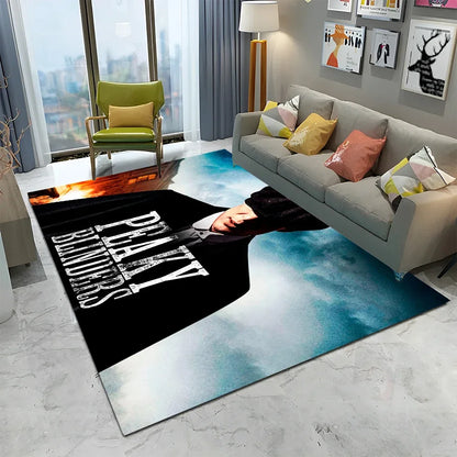 HD Tommy Shelby 3D P-Peaky Blinders Carpet Rug for Home Living Room Bedroom Sofa Doormat Decor,kids Area Rug Non-slip Floor Mat