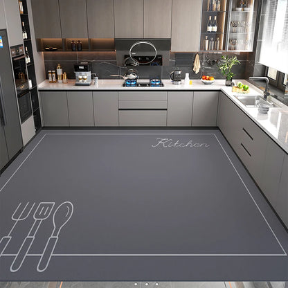 Modern Minimalist Balcony Washable Carpet Large Area Non-slip Floor Mat Anti-oil Anti-fouling Kitchen Rugs Home Pvc Leather Rug