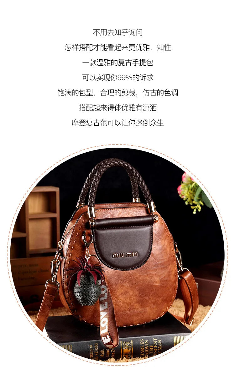 Vintage Women's Bag Luxury Designer Boston Style Women Shoulder Bag High Quality Fashion Crossbody Bags Female Handbags
