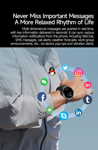New Upgraded Heart Health Check Smart Watch Uric Acid Five Organ Examination Blood Pressure BT Call ECG smart watches Man 2026