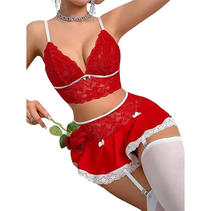 Cosplay Nurse Uniform Erotic Bra Sets Short Skirt With Garter Sexy Costumes Lenceria Sexi Role Play