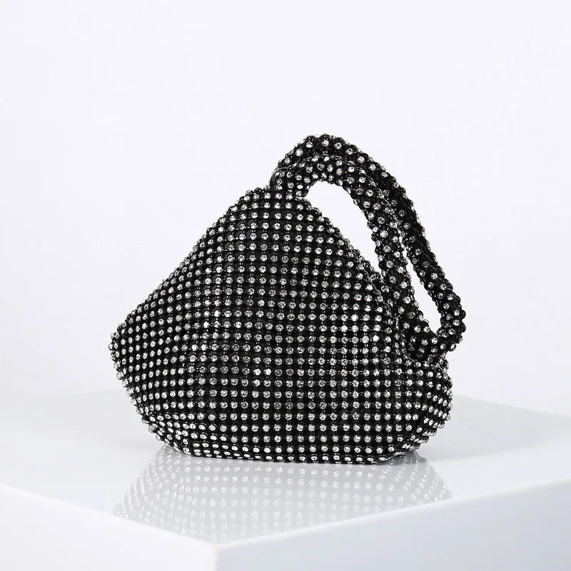 Luxury Designer Evening Bag Rhinestone Clutch Soft Ladies Small Handbag Fashion Wedding Party Gift Daily Use Purse for Women