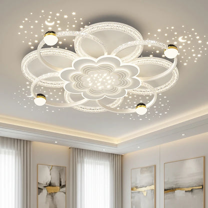 New Model Living Room Starlight Ceiling Lamp - Round Design Luxurious And High-End Modern And Minimalist Style Whirlwind Effect