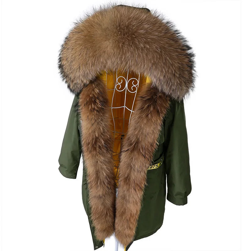 2026 Clearance Sale Maomaokong Women's Luxury Down Jacket Coat Parkas Warm Vest Puffer Coats Female Winter Coats