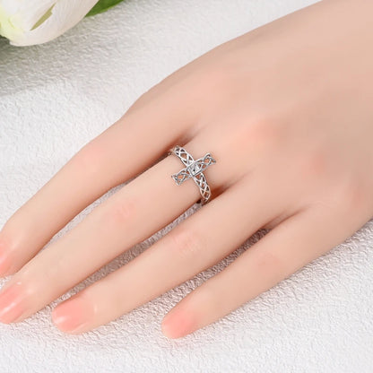 LAZA 925 Sterling Silver Colorful Rings Sparking Zirconium Bowknot Moon Sun Original Ring For Women Anniversary Wedding Gifts