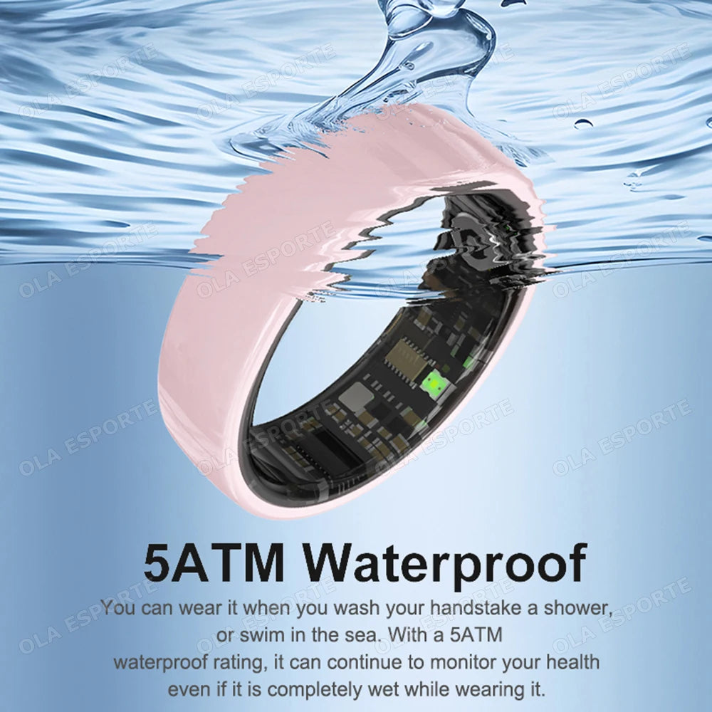 2026 New Hot Couple Smart Ring with Charging Case Heart Rate Sleep Health Monitor Pedometer Fashion Ceramic Ring For Android IOS