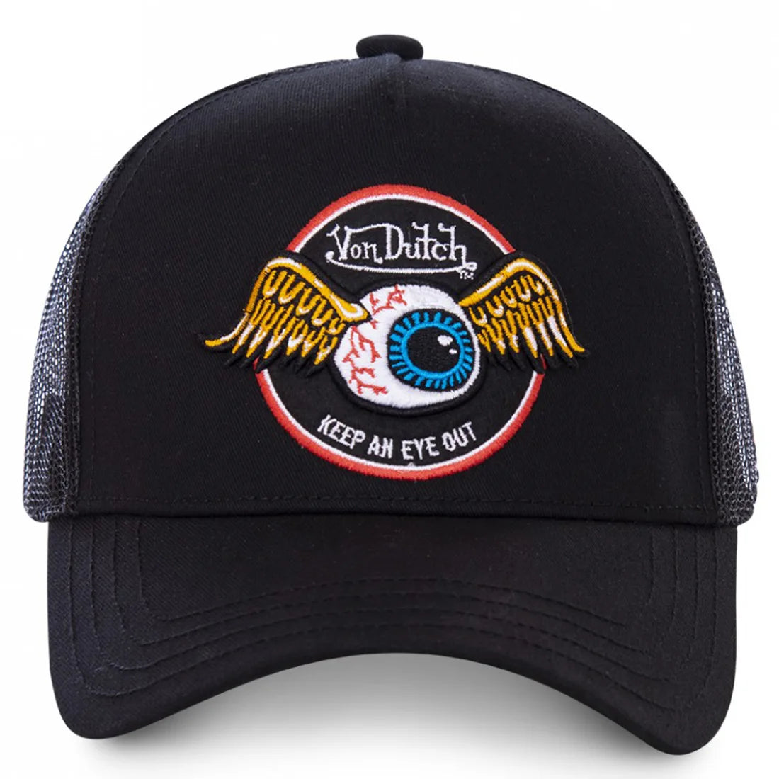 Casual fashion VON Baseball Cap Breathable shade Alphabet embroidery Sunblock Mesh Embroidered DUTCH Trucker Hat