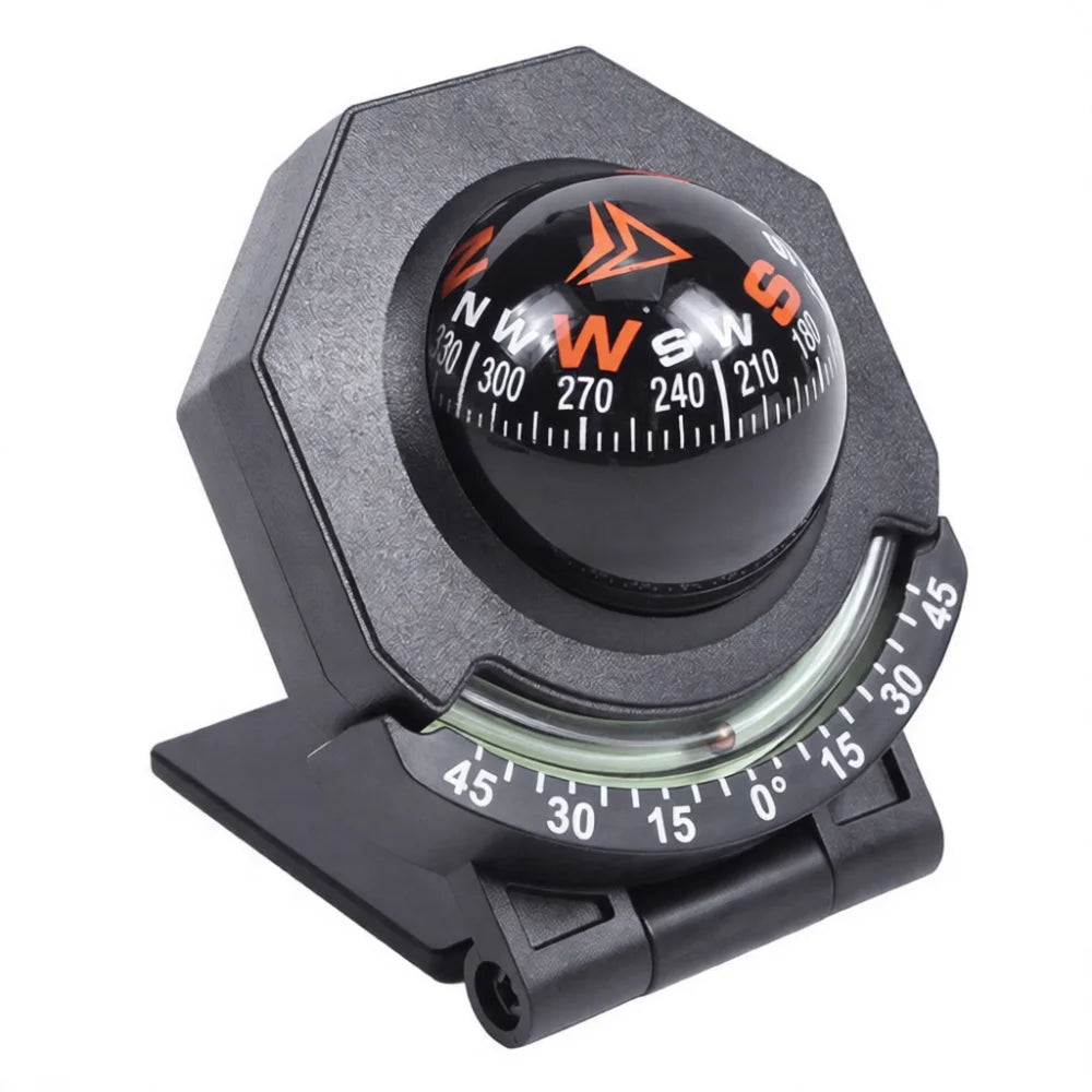 Off Road Navigation Compass Slope Meter Dashboard Luminous Foldable Gauge Adjustable Auto Interior Decor Accessory