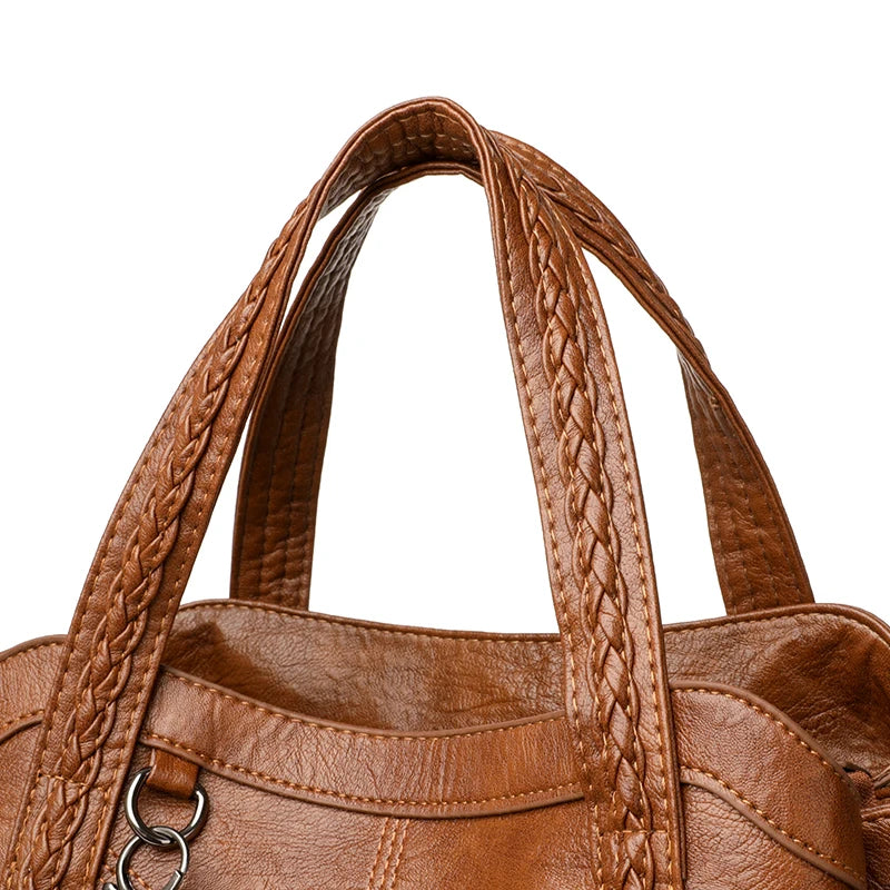 Elegant Women PU Leather Handbag Multiway Shoulder Bag Crossbody Purse for Ladies Stylish Top Handle Satchel Work Office Bag New
