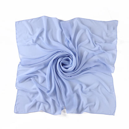 90*90CM Headwrap Heavy Chiffon Square Scarf Muslim Hijabs Women Underscarf Fashion Casual Plain Color Hijab