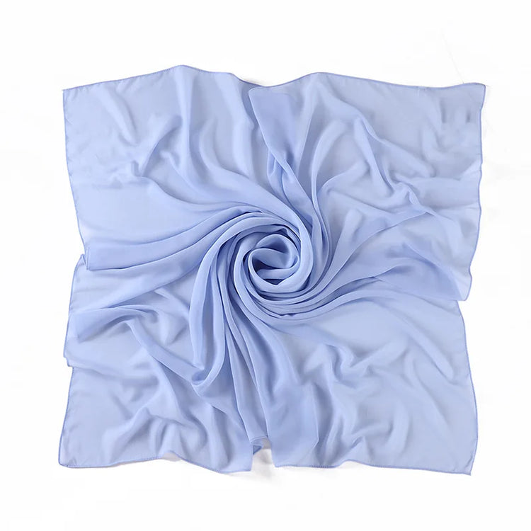 90*90CM Headwrap Heavy Chiffon Square Scarf Muslim Hijabs Women Underscarf Fashion Casual Plain Color Hijab