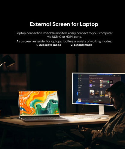 Dopesplay 14.1 inch Portable Lapdock Monitors with Keyboard For Samsung Steam DeX HDR 1200P IPS Laptop External Screen Extender