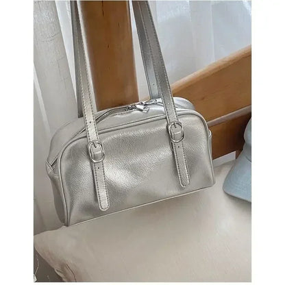 2026 Luxury Designer Handbags Pure Color Causal Bag Big Capacity Pillow Underarm Bag Green Commuter Shoulder Bags for Women