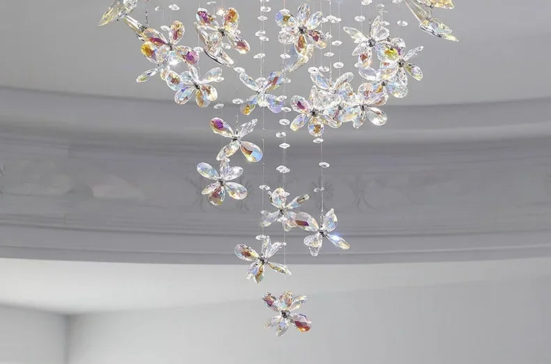 Vintage Crystal Ceiling Pendant Shining Creative LED Hanging Lamp Living Room Restaurant Chandelier Mood Light Indoor Lights