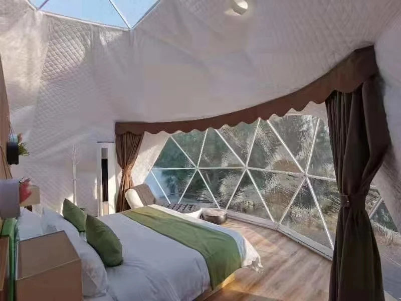 Transparent Geodesic Dome Tent, Luxury Igloo Greenhouse House Clear Bubble Dome Shelter for Backyard Garden Outdoor Activities