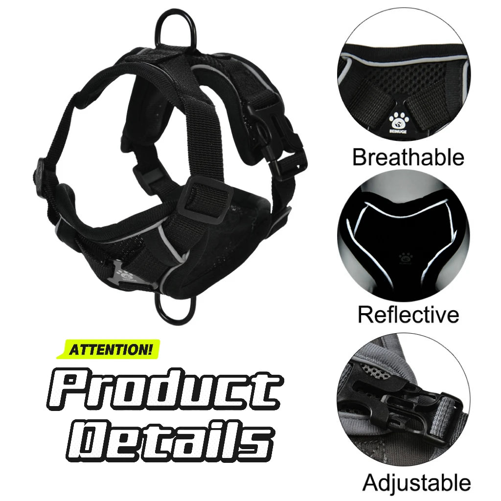 Dog Harness Leash Set For Small Medium Dogs Cat Hiking Adjustable Puppy Leash Reflective Harness Vest Chihuahua Pug Pet Supplies
