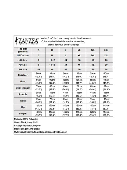 ZANZEA Fashion Women Jumpsuits 2026 Spring Overalls Pants Elegant OL Work Wide Leg Trousers V Neck Long Sleeve Romper Streetwear