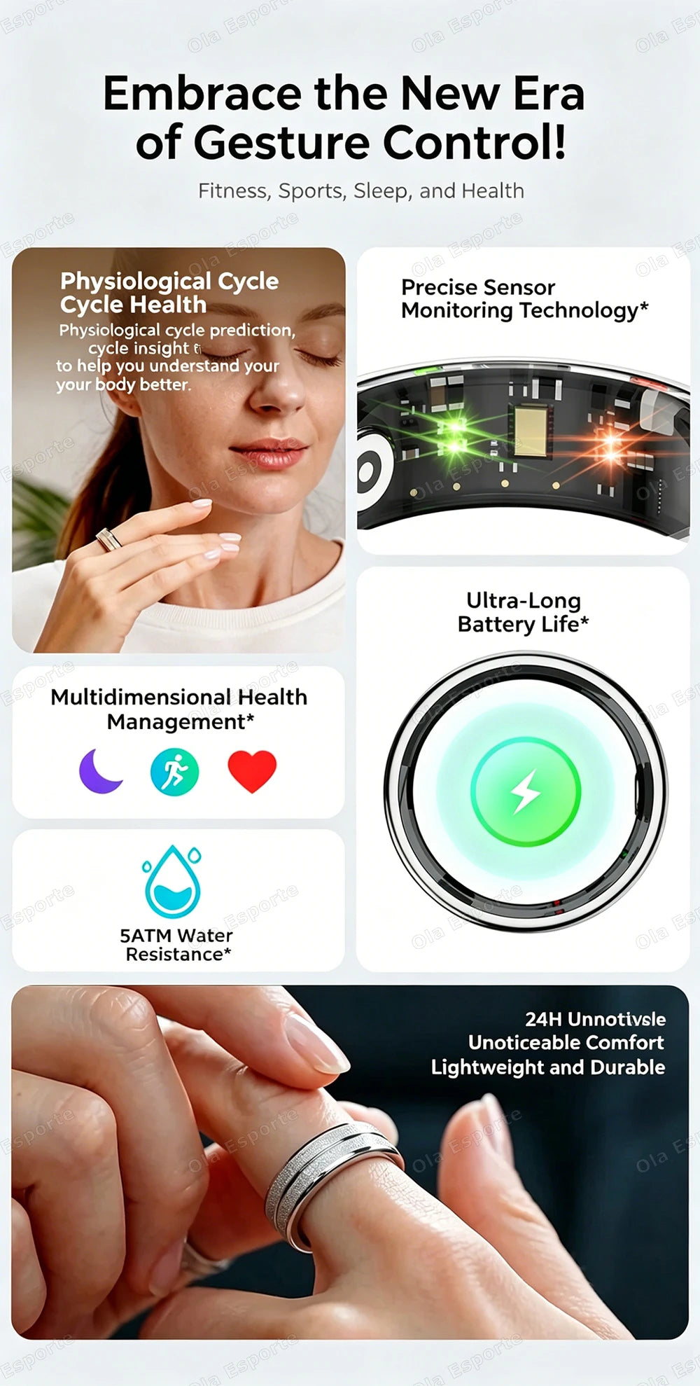 2026 New Smart Ring Bluetooth Heart Rate Body Temperature Monitor AI Health Analysis 5ATM Waterproof Sports Smartring Men Women