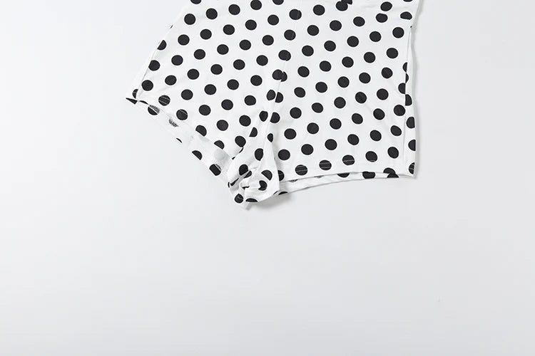 Nibber Wild Trend Romper Women Fashion Swing Collar Sexy Hottie Backless Polka Dot Print Halter Midnight Party Street Clubwear