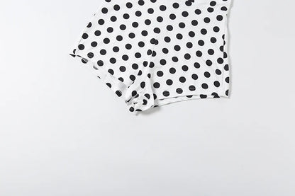 Nibber Wild Trend Romper Women Fashion Swing Collar Sexy Hottie Backless Polka Dot Print Halter Midnight Party Street Clubwear