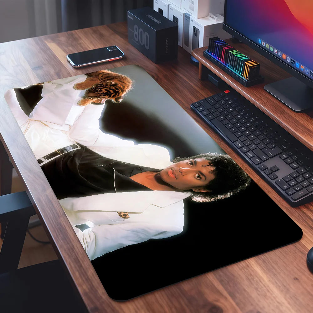 American singer M-Michael J-Jackson Mouse Pad Square Office Gaming Desk Mat Waterproof Non-Slip Rubber Decorative