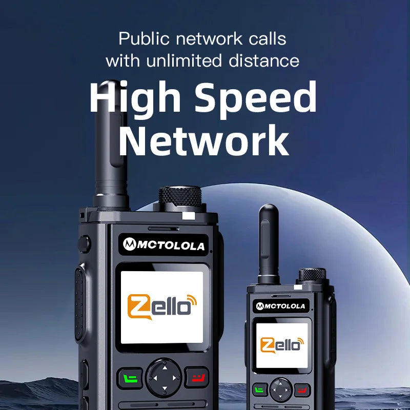 MOTOLOLA Zello 2G 3G 4G POC Walkie Talkie Android 8.1 Bluetooth Global PTT WiFi Handheld bidirectional radio 5000km