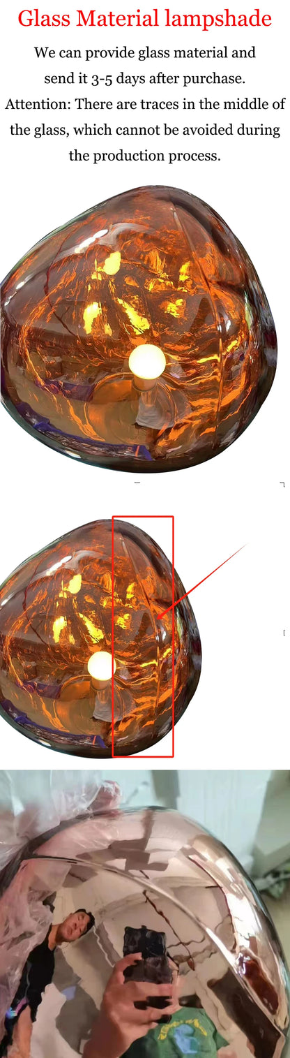 Nordic LED Lava Ceiling Pendant Lamp Glass Pendant Lights Modern Lighting Living Room Indoor Decor Home Fixtures Kitchen Hanging