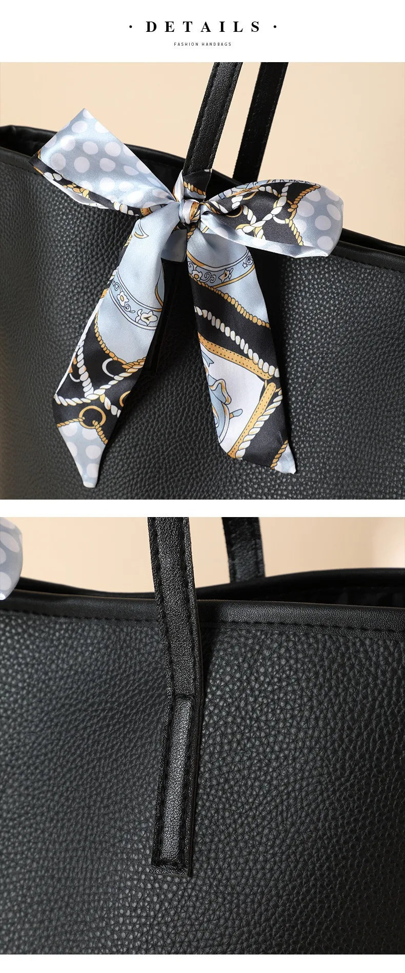 Luxury Handbag Women Bags Designer High Quality Pu Leather Solid Color Shoulder Bags for Women Large Capacity Shopping Tote Bag