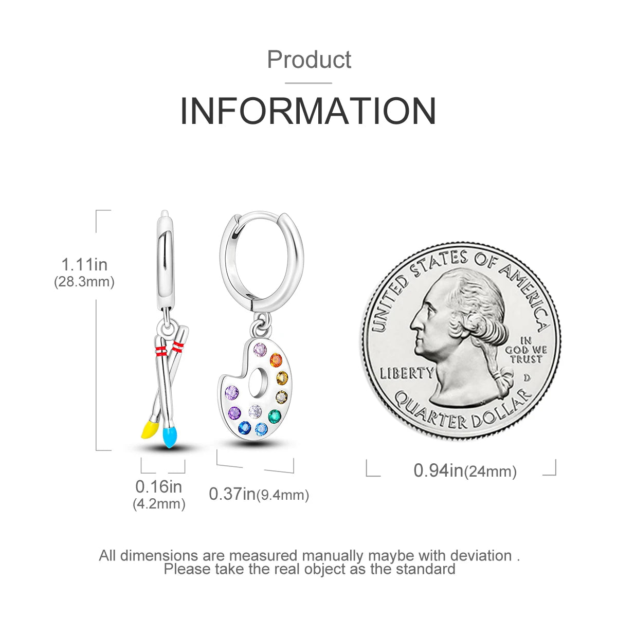 925 Sterling Silver Original Hoop Earring For Woman Luxury  Pendientes Wedding Jewelry Gift