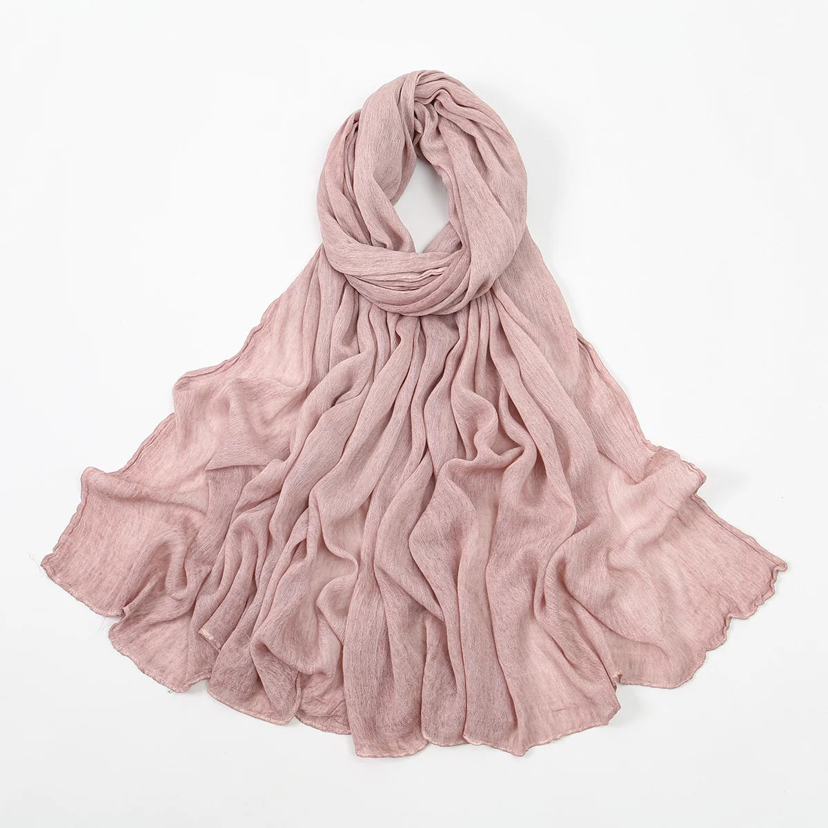Fashion Crinkle Cotton Royan Hijab Scarf for Muslim Women Islamic Long Soft Shawls Wraps Short Tassel Bufanda Accessories