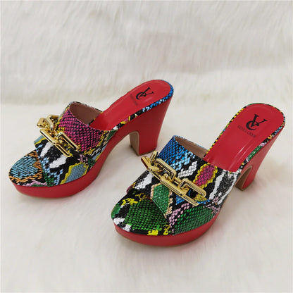 2023 Fashion Women Summer Autumn Skid-proof Square Toe Shoes  Heels Italian Woman Wedding for Party Shoes