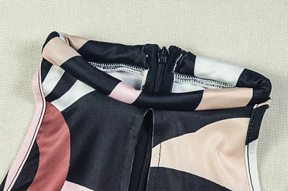 Zebra Print Jumpsuit Women o-Neck Sexy Hollow Off shoulder Sleeveless Skinny Peach Hip Hottie Street Fashion Overalls